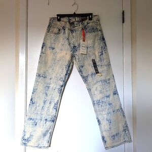 RARE:  Decibel Dry Goods Aztec Light Bleach Jeans NWT